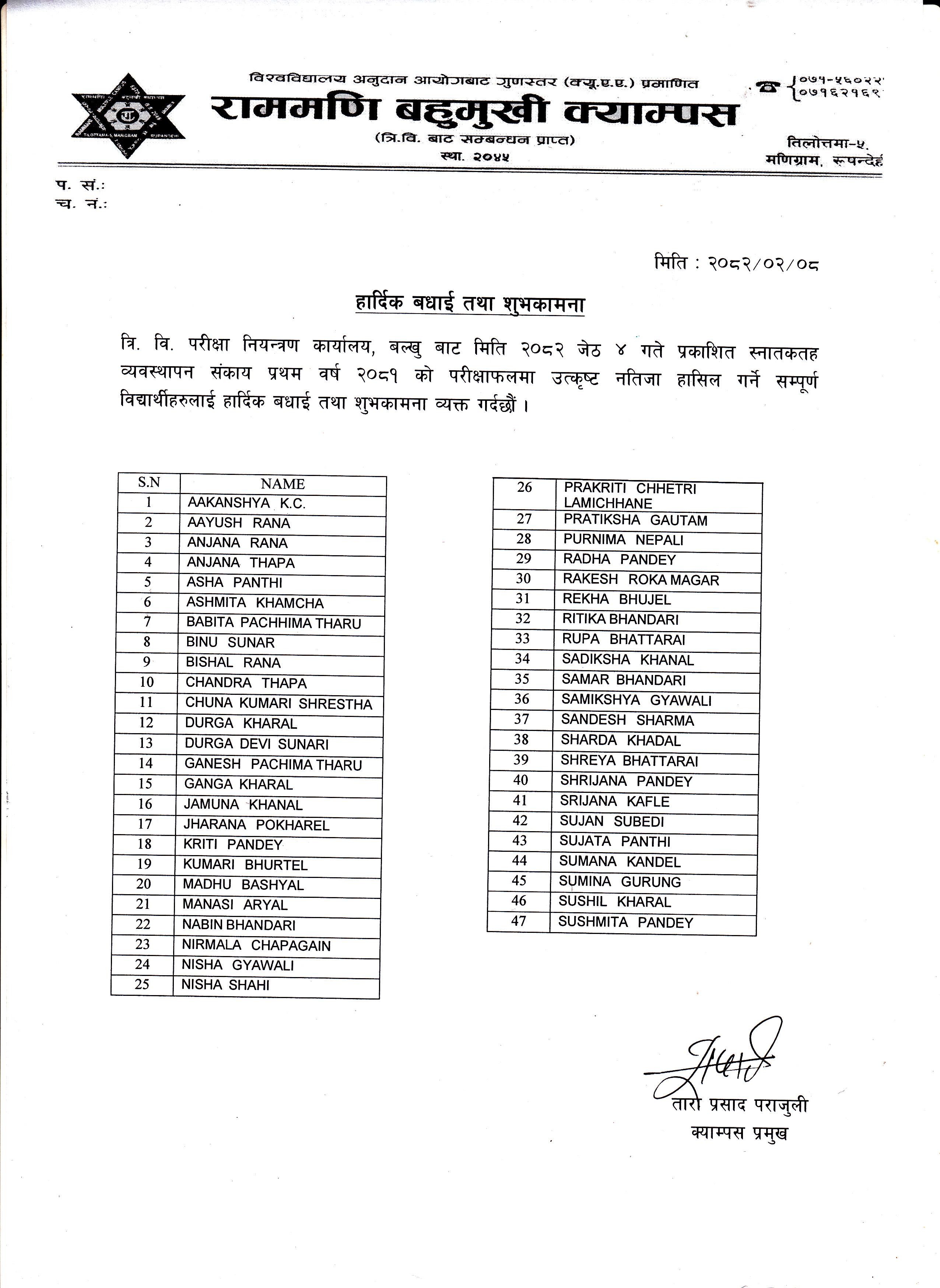 हार्दिक बधाई तथा शुभकामना	
